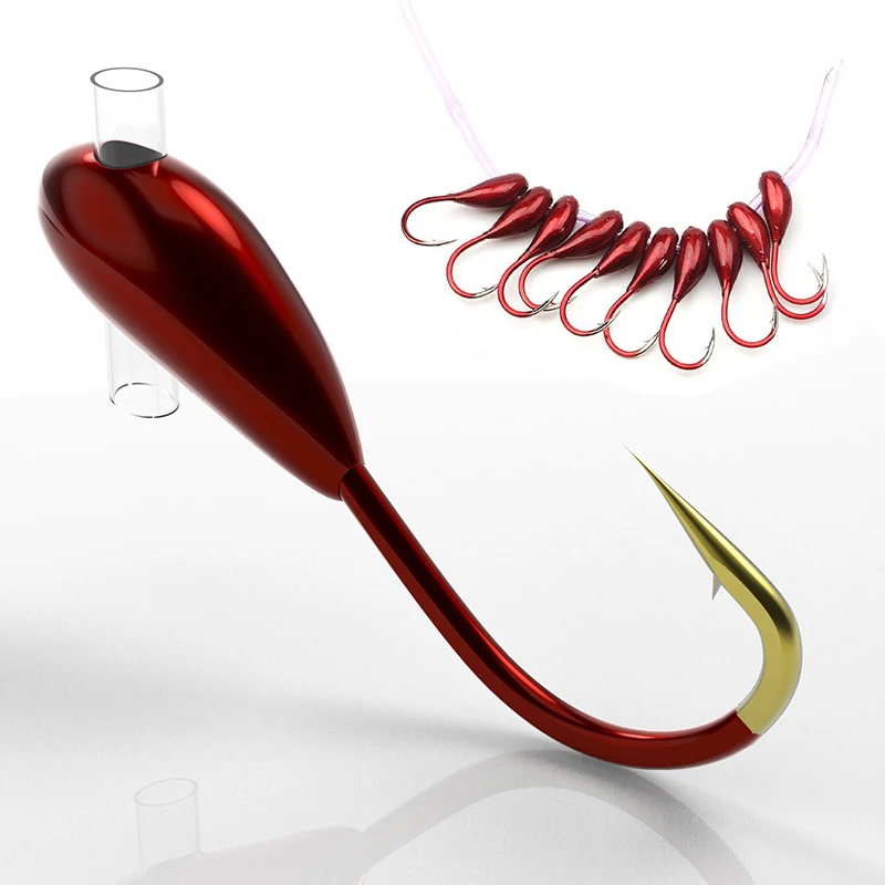Fishing Hook Offset - 10/20PCS Inverno Amo da pesca sul