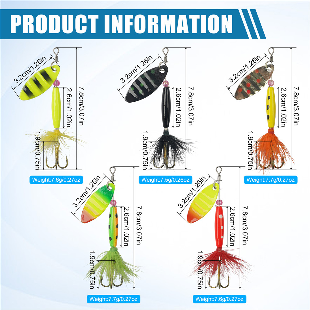 5/10/16 pezzi spinner esche da - Fishing Hook Treble recensione e prezzo